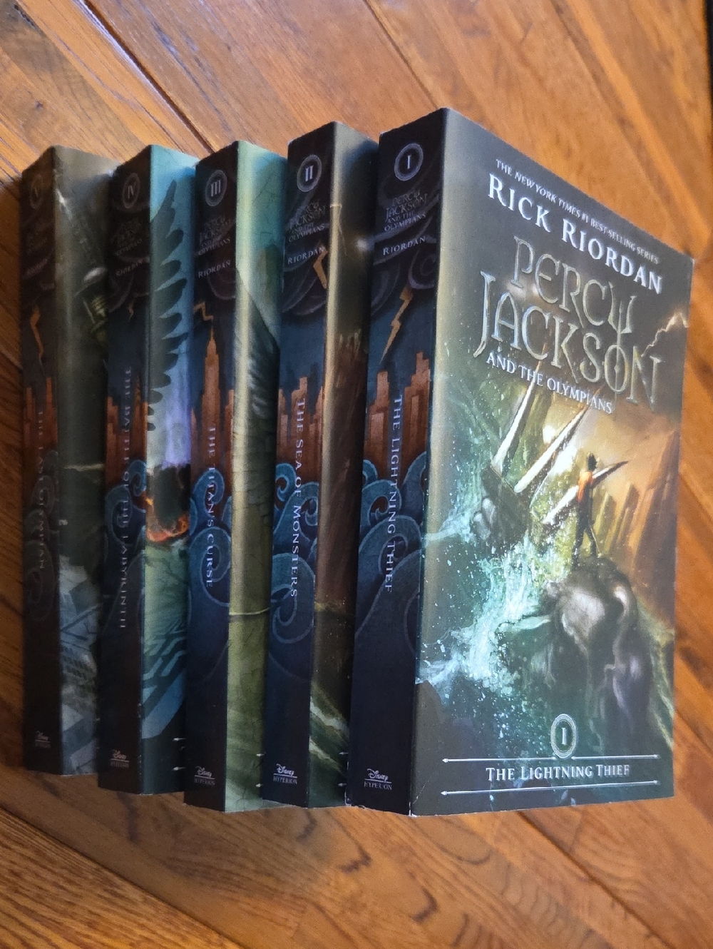 Percy Jackson and the Olympians Paperback Book Set - Green/Teal Covers